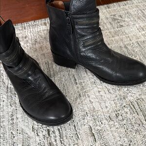 Gentle Souls Black Leather Booties